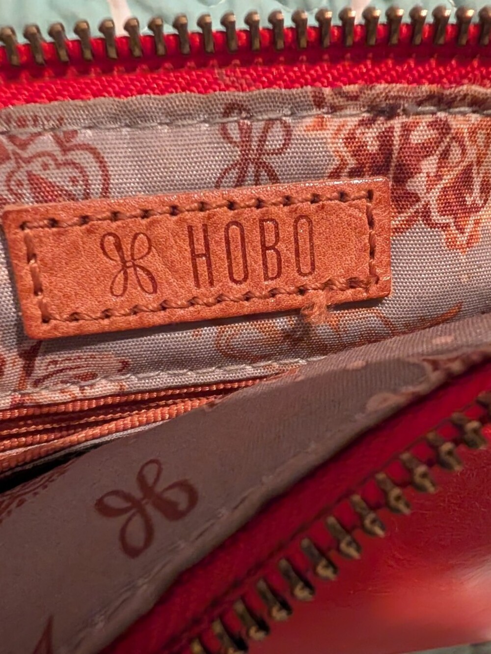 HOBO Red Leather Wristlet Clutch - Picture 4 of 4